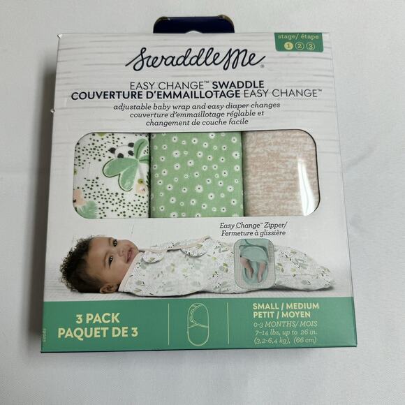 SwaddleMe Multicolor Adjustable Baby Wrap Swaddle Size Small/Medium 3 Pack - Picture 1 of 6